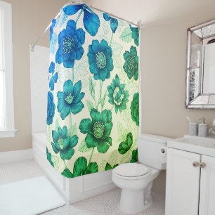 Gorgeous floral showe shower curtain