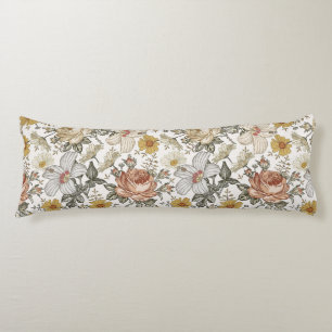 Gorgeous flowers body pillow
