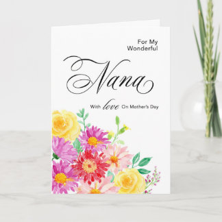 Gorgeous Flowers for Nana on Mother's Day Card