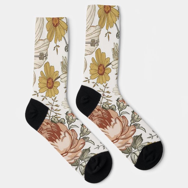 Gorgeous flowers socks (Right)