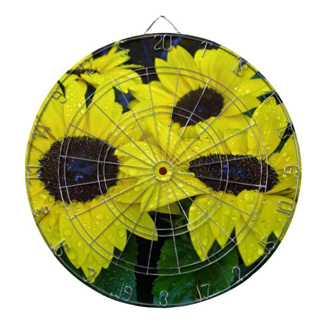 GORGEOUS GARDEN SUNFLOWERS DARTBOARD (Front)
