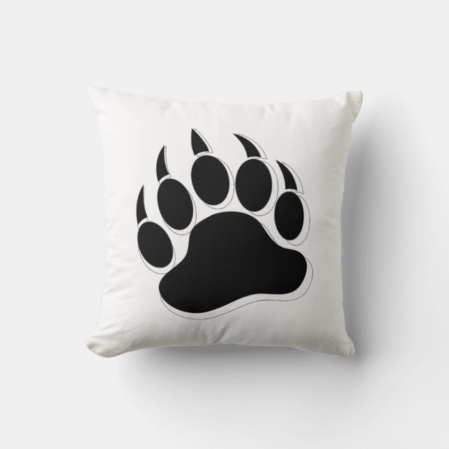 Gorgeous Gay Bear claw In B & W -Throw Pillow (Front)