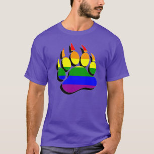Gorgeous Gay Bear claw In Rainbow 3D RAISE EFFECT T-Shirt