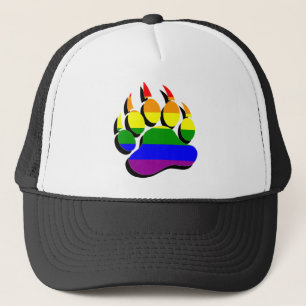 Gorgeous Gay Bear claw In Rainbow 3D RAISE EFFECT Trucker Hat