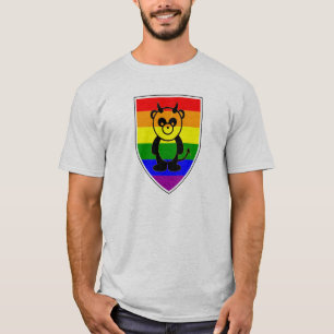 Gorgeous Gay panda Bear on rainbow flag T-Shirt