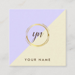 Gorgeous Geometric Gold Square Business Card