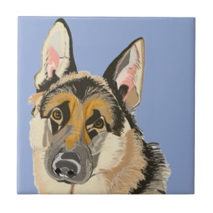 Gorgeous German Shepherd, Alsation Dog Tile