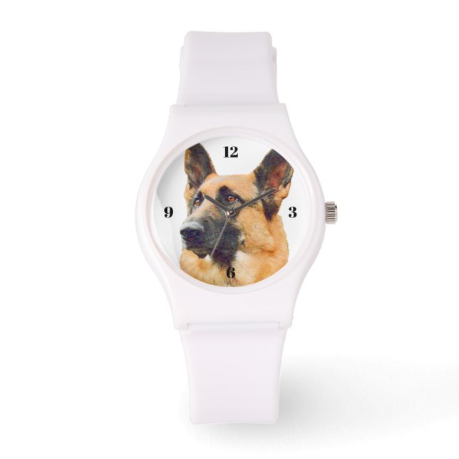 Gorgeous German Shepherd Portrait for Mom Watch (Front)