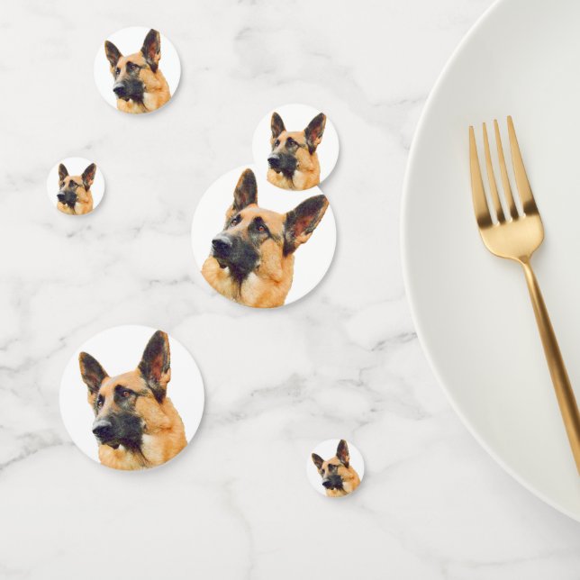 Gorgeous German Shepherd Portrait for Parties Confetti (Group)