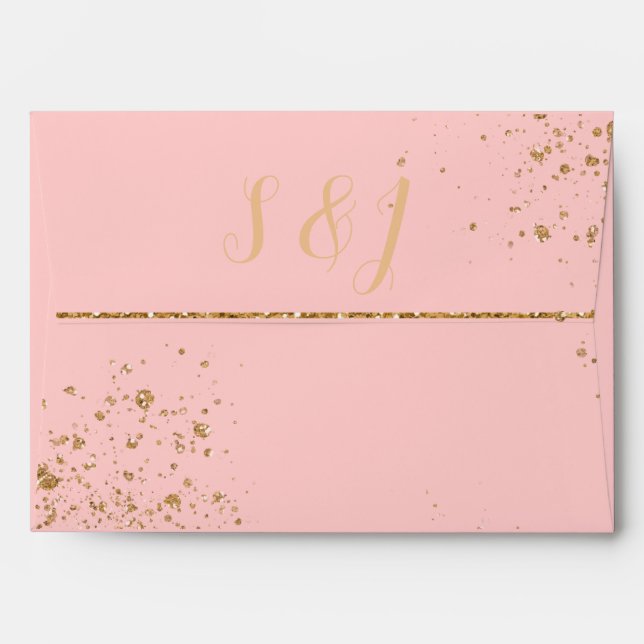 Gorgeous - Gold Pink COLLECTION A Envelope (Back (Top Flap))