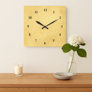 Gorgeous Gold Square Wall Clock