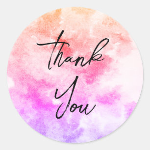 Gorgeous gold thank you stickers