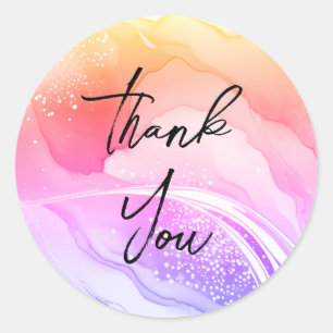 Gorgeous gold thank you stickers