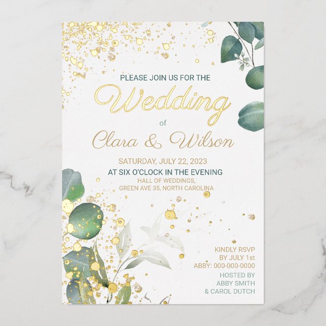 GORGEOUS GOLD WEDDING  (Front)