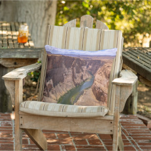 Gorgeous Grand Canyon And Colorado River Landscape Outdoor Pillow
