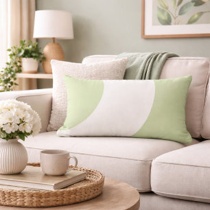 Gorgeous green and white lumbar pillow