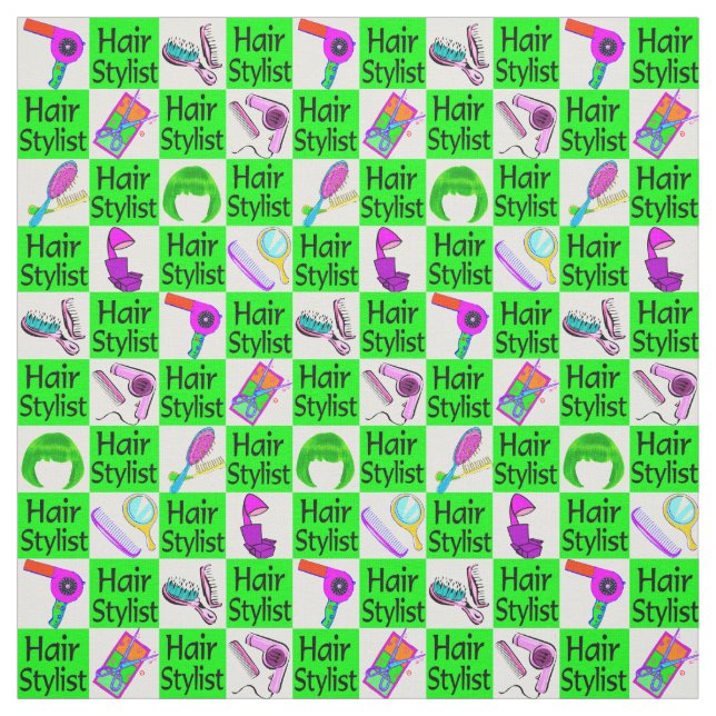 GORGEOUS GREEN HAIR STYLIST FABRIC (Swatch)