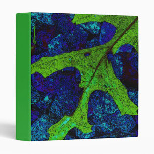 Gorgeous Green Leaf Blue Rocks Binder