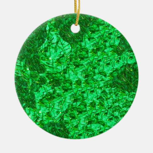 Gorgeous Green Round Ornament (Front)