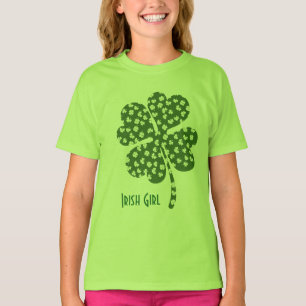 Gorgeous Green Shamrock Irish Girl T-Shirt