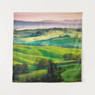 Gorgeous greens in the landscape and with light pa tapestry