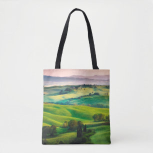 Gorgeous greens in the landscape and with light pa tote bag