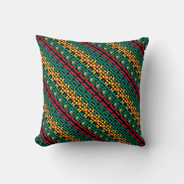 Gorgeous Grenada National Flag Throw Pillow (Front)