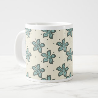 Gorgeous Grey Floral Large Coffee Mug