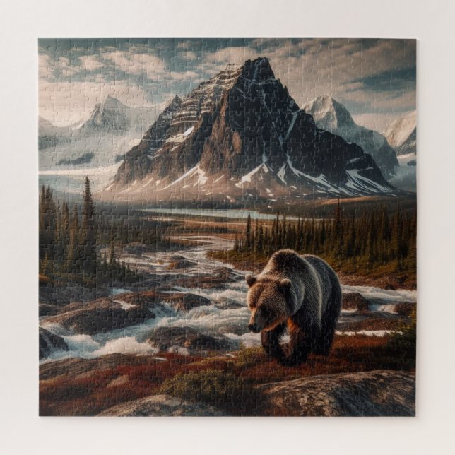Gorgeous Grizzly in the Wild Puzzle (Vertical)