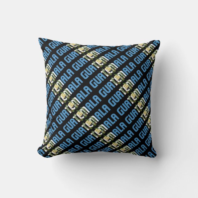 Gorgeous Guatemala National Flag Throw Pillow (Front)