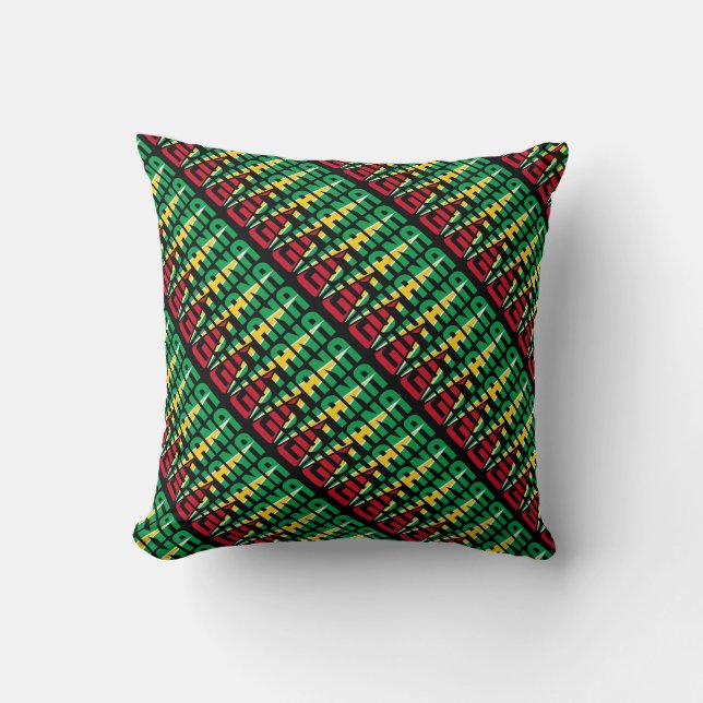 Gorgeous Guyana National Flag Throw Pillow (Front)