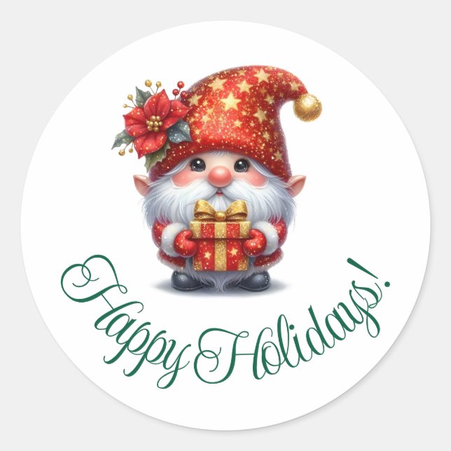 Gorgeous happy holidays stickers (Front)