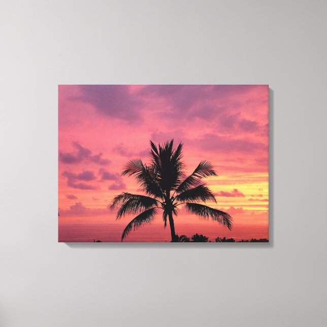 Gorgeous Hawaiian Sunset Canvas Print (Front)