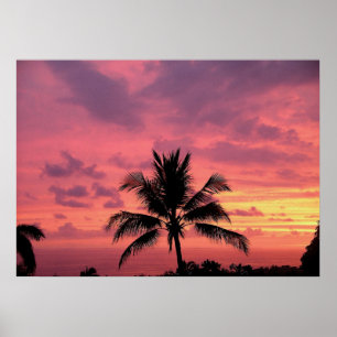 Gorgeous Hawaiian Sunset Semi-Gloss Poster Print