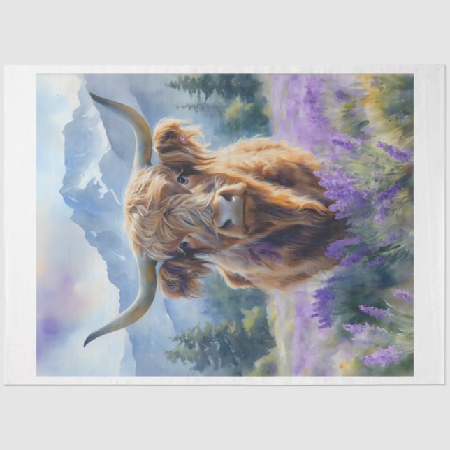 Gorgeous Highland Cow Tissue Paper (Front)