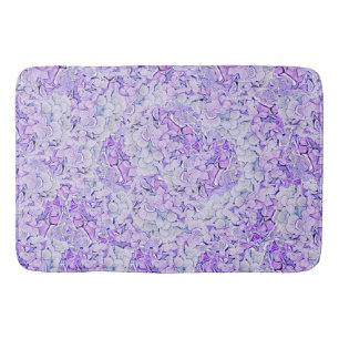 Gorgeous hydrangea pattern in lavender, floral bath mat