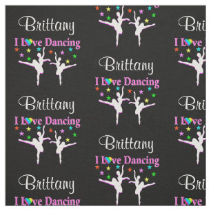 GORGEOUS I LOVE DANCING BALLERINA FABRIC