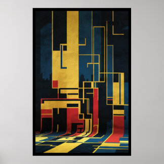 Gorgeous illustration with vibrant colours poster