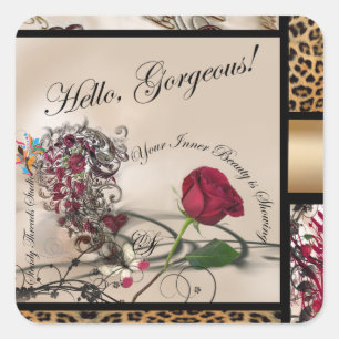 Gorgeous Inner Beauty Square Sticker