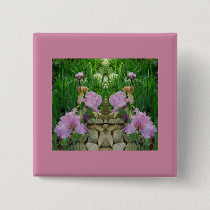 Gorgeous Iris Fantasy Pathway 2 Inch Square Button