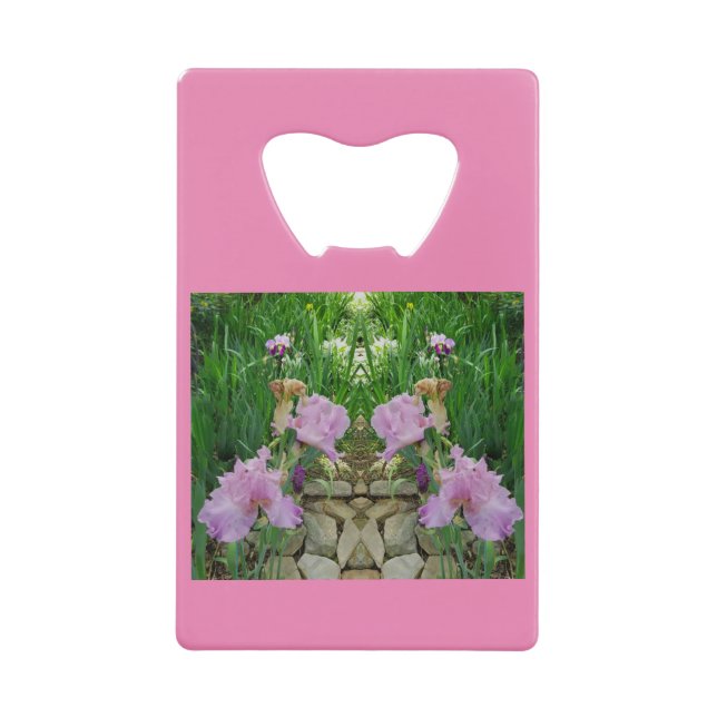 Gorgeous Iris Fantasy Pathway Credit Card Bottle Opener (Front)