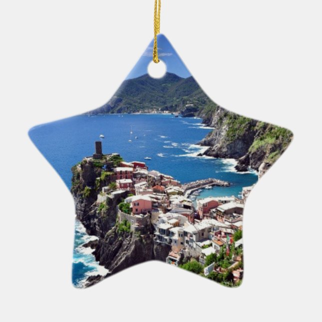 Gorgeous Italian Seaside Ceramic Ornament (Front)