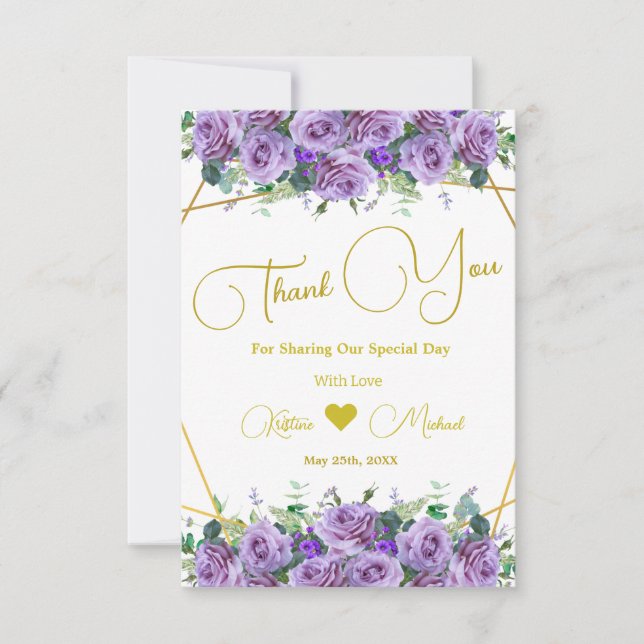 Gorgeous Lavender Vineyard | Photo Thank you Card (Front)