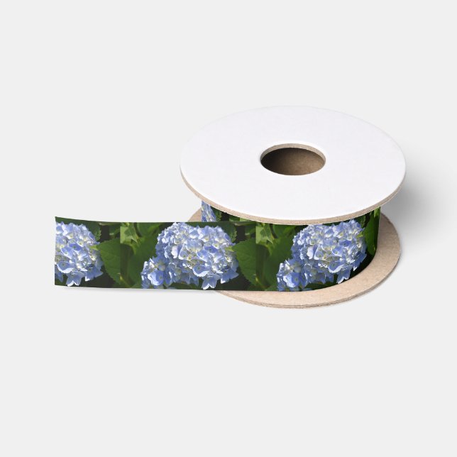 Gorgeous Light Blue Flowering Hydrangea Bush Satin Ribbon (Spool)