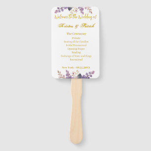 Gorgeous Lilac and Lavender Vineyard  Hand Fan