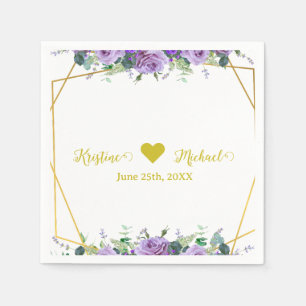 Gorgeous Lilac and Lavender Vineyard Napkin