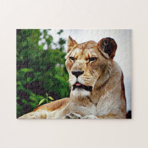 Gorgeous Lioness Digital Painting Jigsaw Puzzle
