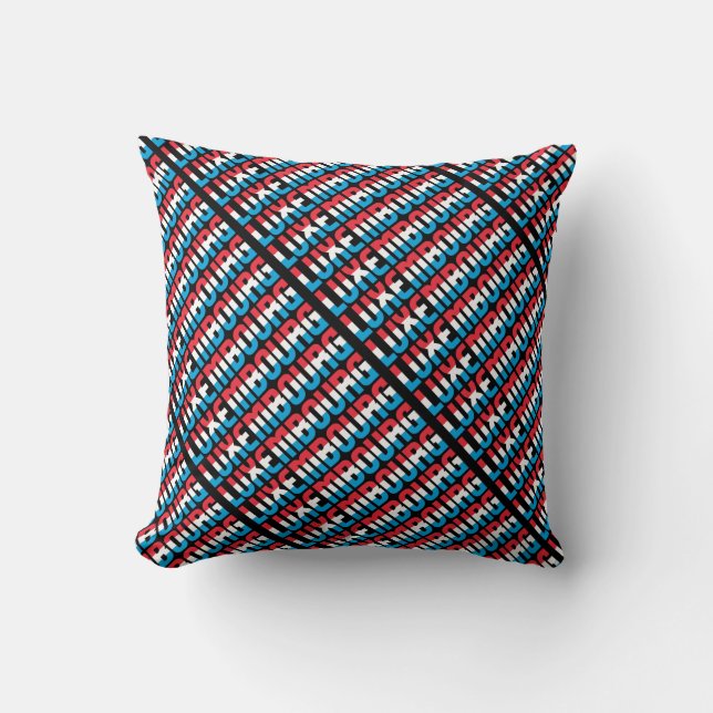 Gorgeous Luxembourg National Throw Pillow (Front)