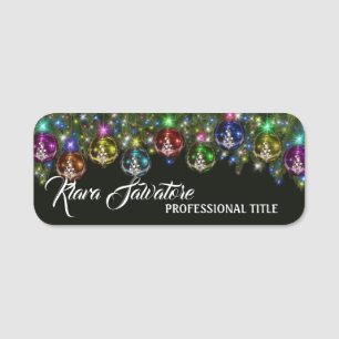 Gorgeous Magnificent Christmas Colorful Decoration Name Tag