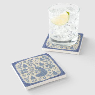 Gorgeous Mahjong Toile  Stone Coaster